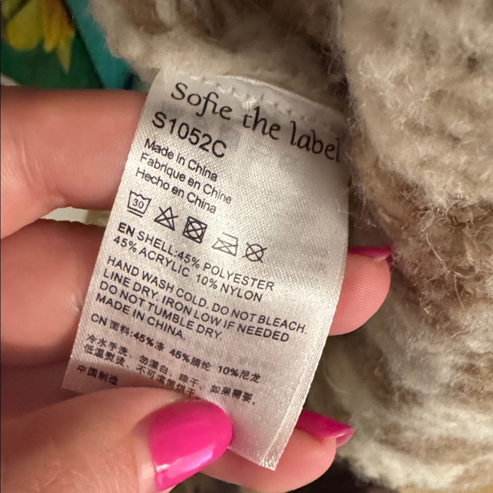 Sofie the Label Women's Cream and Brown Cardigan - Picture 3 of 3